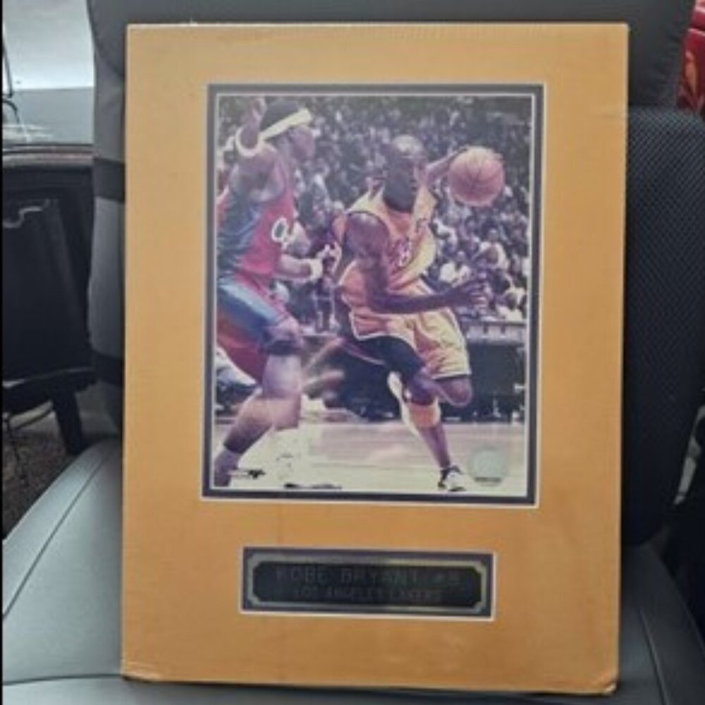 Sealed Kobe Bryant Picture with name plate